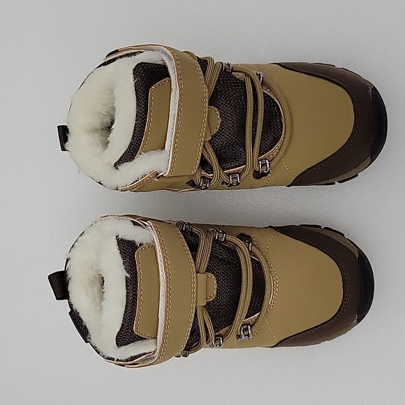 Kids Warm Snow Boots Outdoor Insulated Fur Lined Waterproof Ankle Shoes - Picture 4 of 11